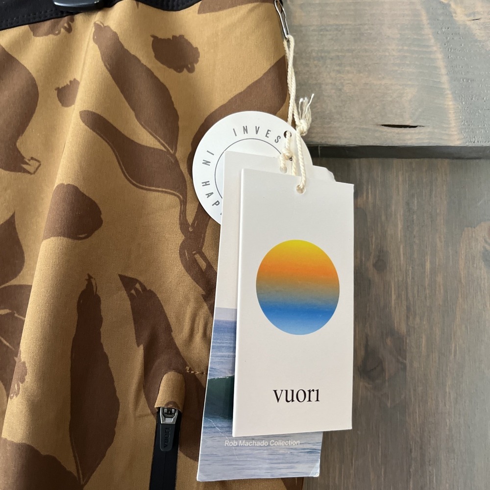Vuori X Rob Machado Infinity Board Shorts Men Size 36 Brown Surf Swim NEW - Picture 3 of 10